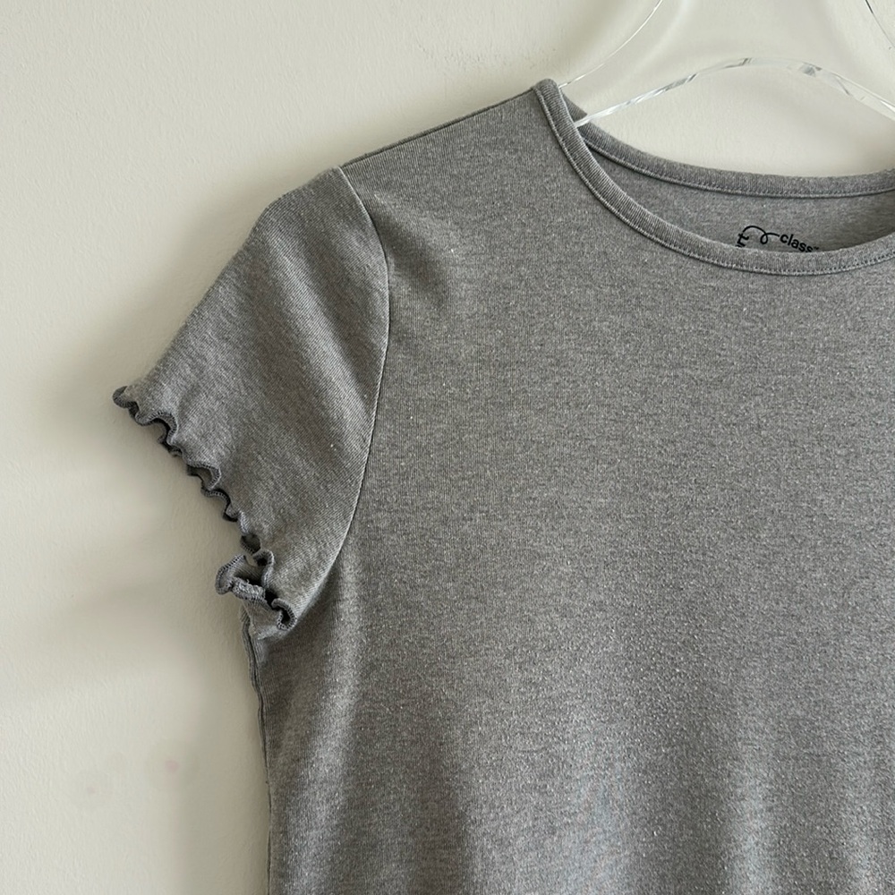 Art Class Girls’ Curled Edge Short Sleeve Tee (Gray) - Picture 5 of 15